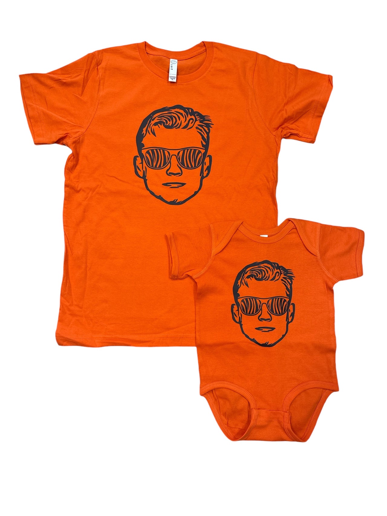 Joe Burrow Face T-Shirt | Orange