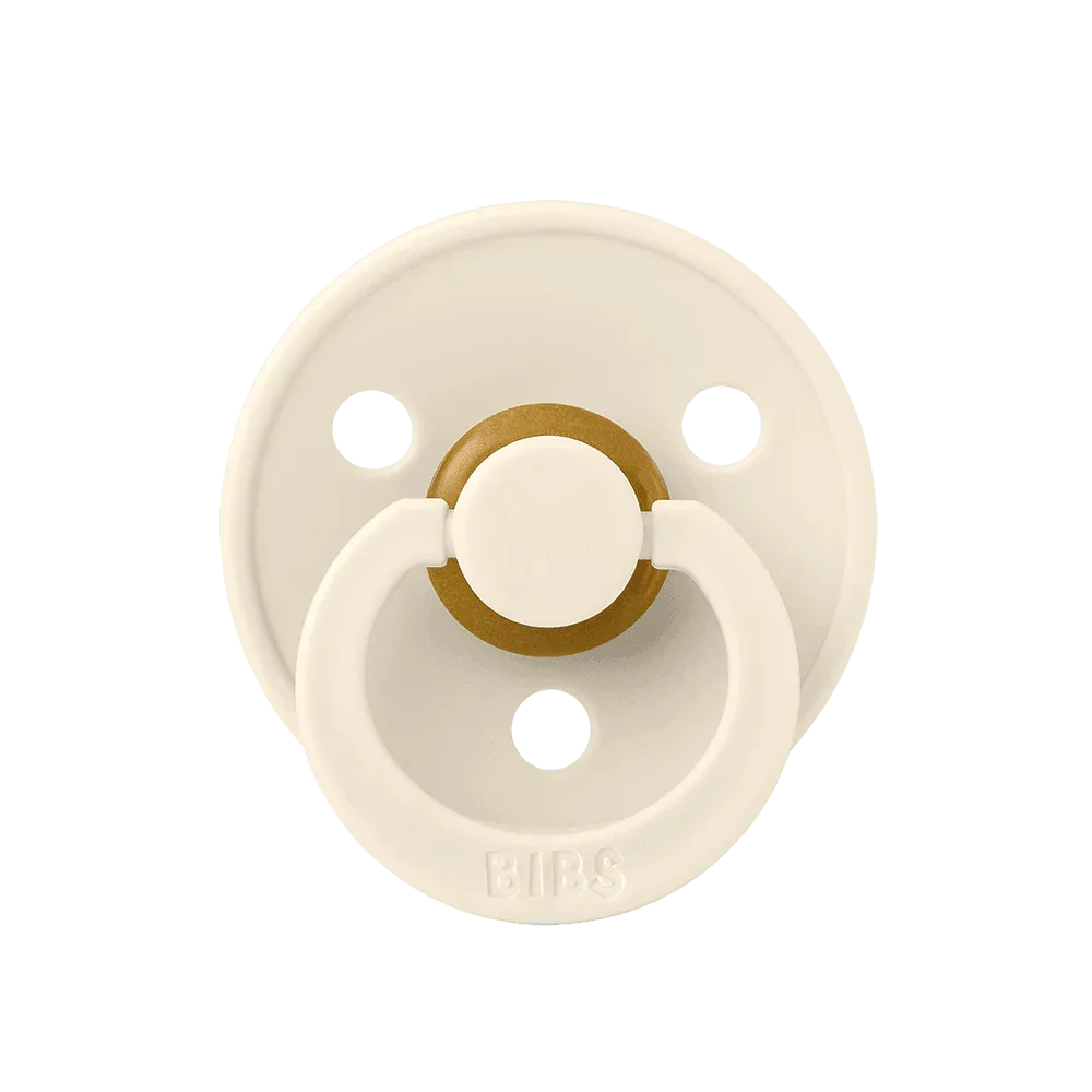 BIBS Colour Pacifier 2 PK | Ivory/Petrol