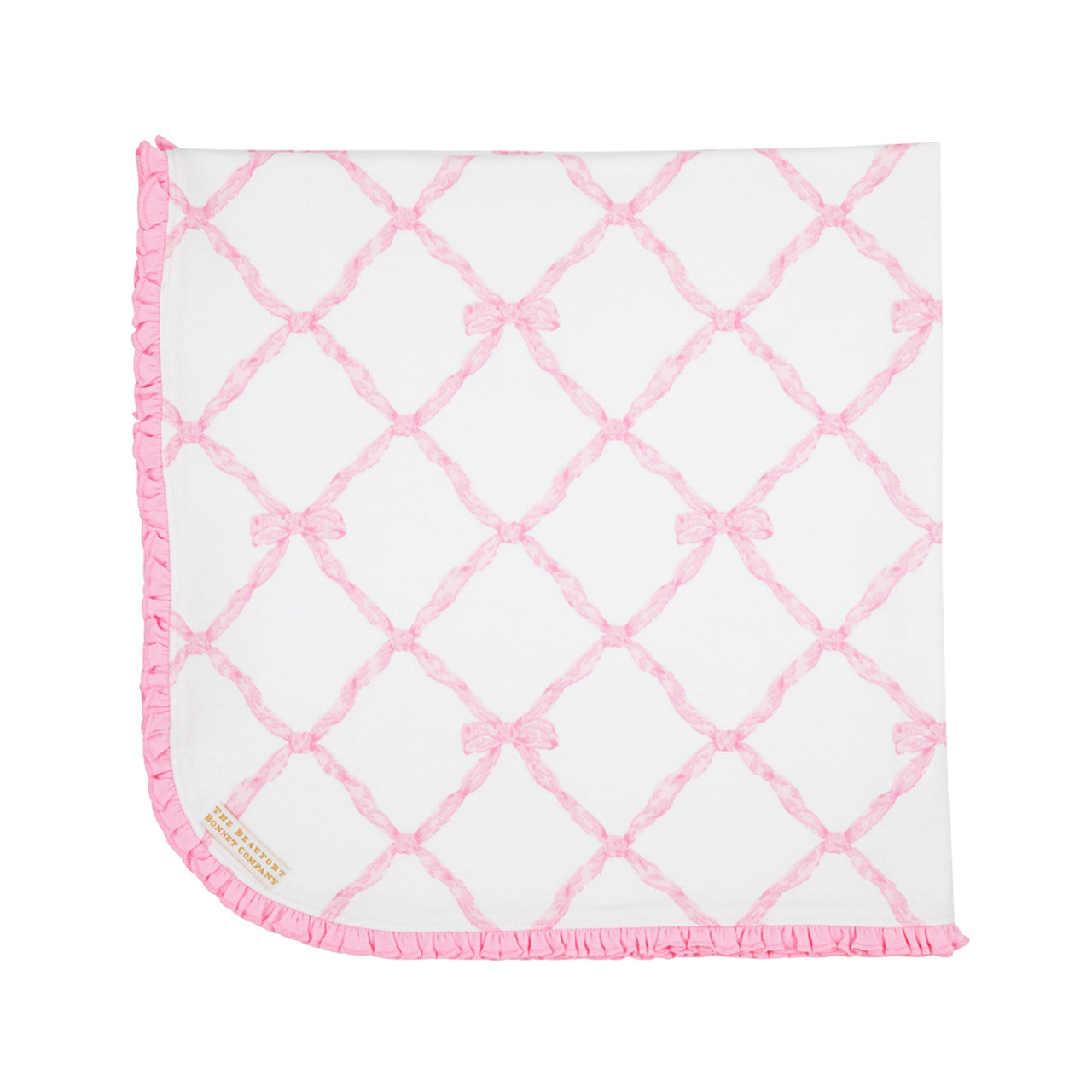 Baby Buggy Blanket | Belle Meade Bow with Pier Party Pink