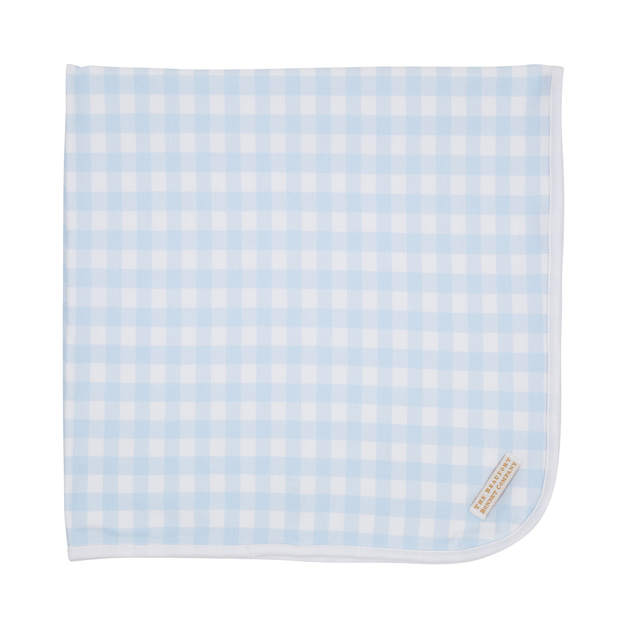 Baby Buggy Blanket | Buckhead Blue Gingham with Worth Avenue White