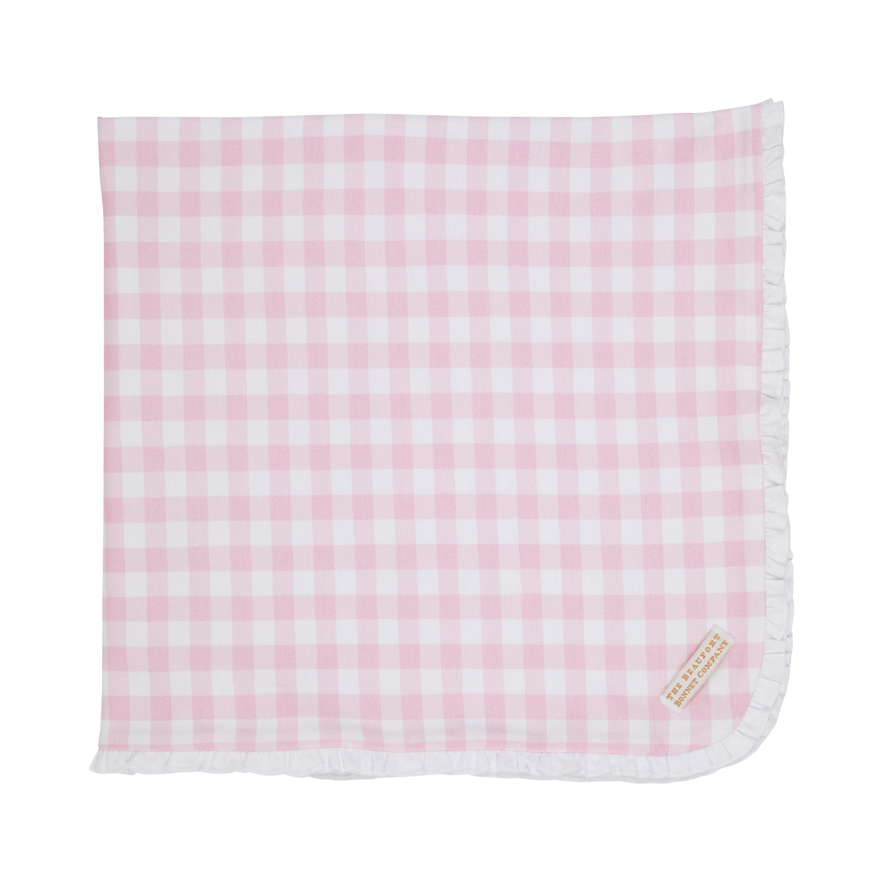 Baby Buggy Blanket | Palm Beach Pink Gingham with Worth Avenue White