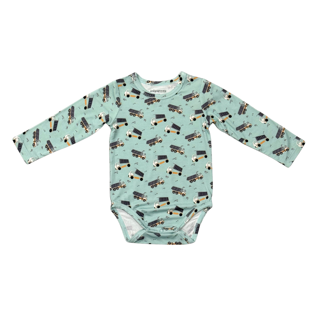 Baby Boy Long Sleeve Bodysuit | Dump Trucks