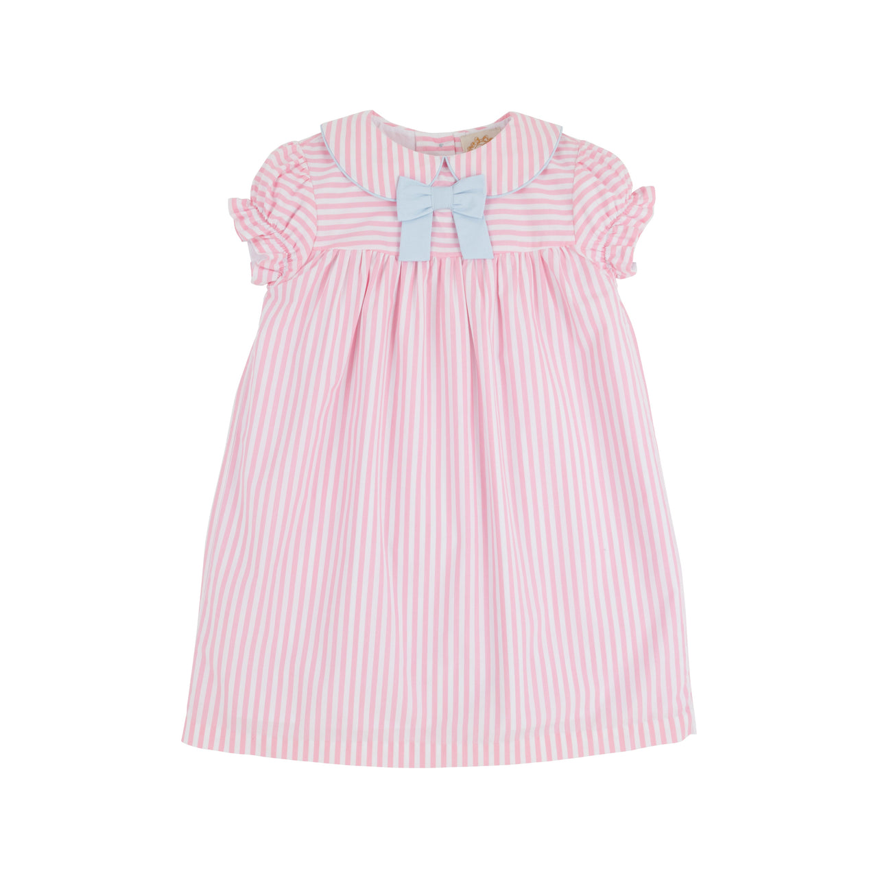 Banks Bow Dress | Pier Party Pinckney Pink Stripe with Buckhead Blue **FINAL SALE**