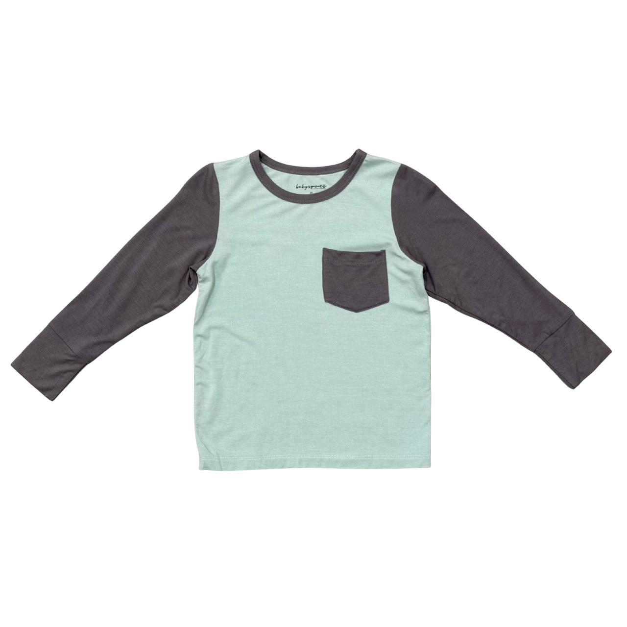 Boy's Long Sleeve Colorblock Pocket Shirt | Tornado Gray