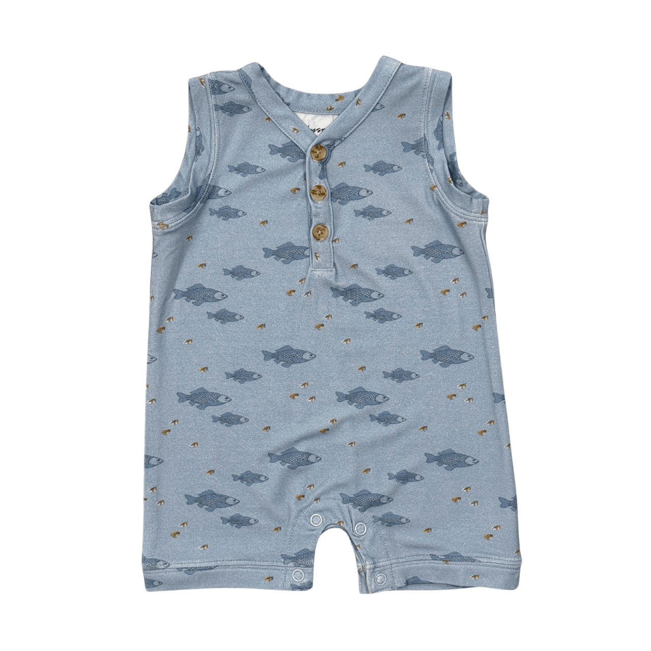 Boy's Sleeveless Romper | Fish