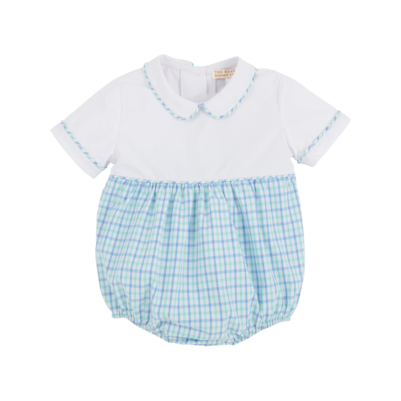Bradford Bubble | Worth Avenue White with Sunrise Blvd. Blue & Turks Teal Chandler Check ** FINAL SALE **
