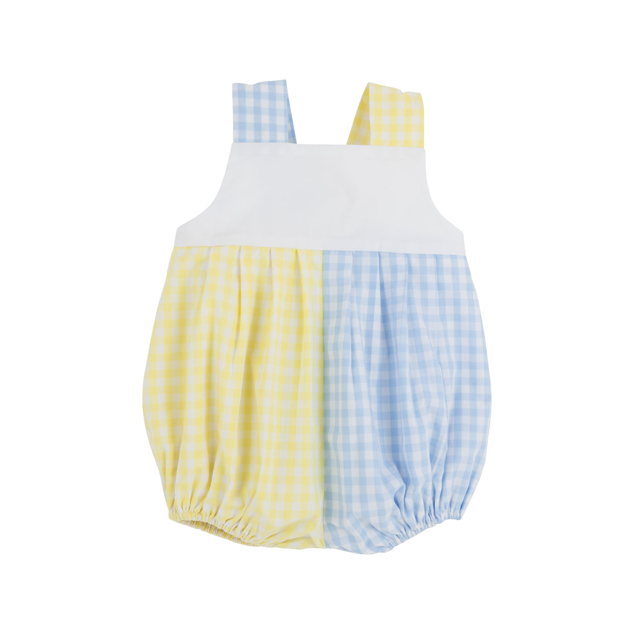 Branham Bubble | Buckhead Blue Gingham and Lake Worth Yellow Gingham with Worth Avenue White