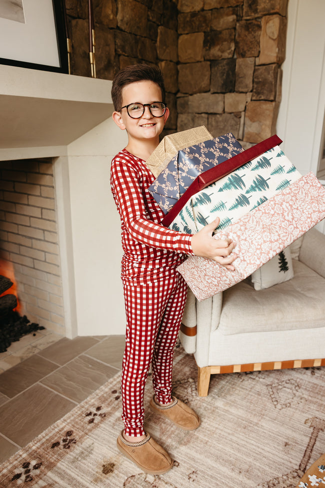 Peppermint Plaid Dream Girl's Flare Set