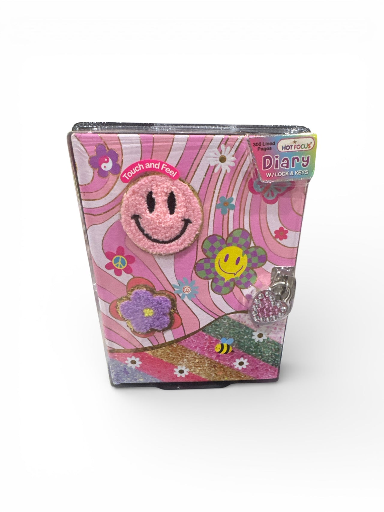 Diary With Lock & Keys, Groovy Flower