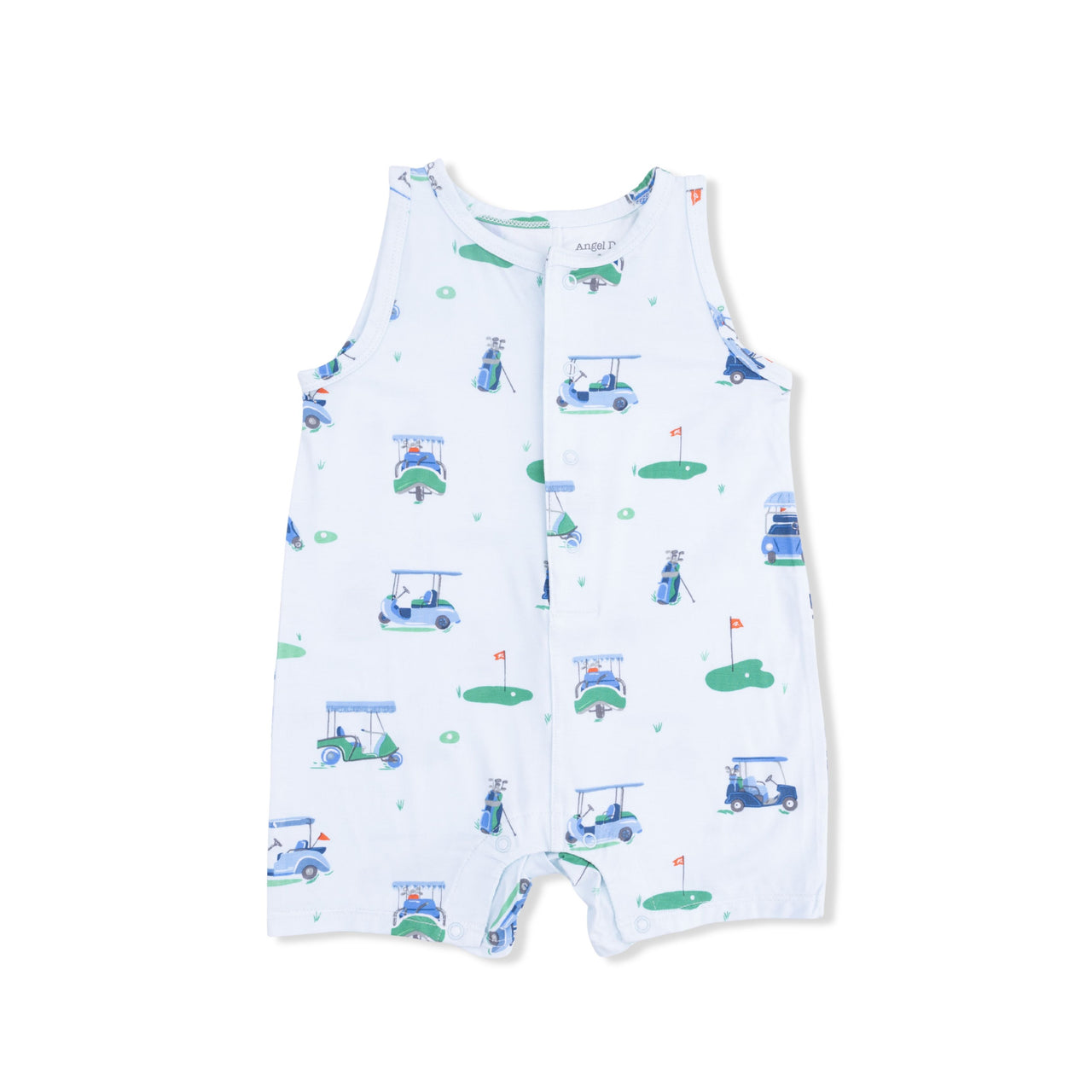 Sleeveless Shortie Romper | Vintage Golf Carts Blue