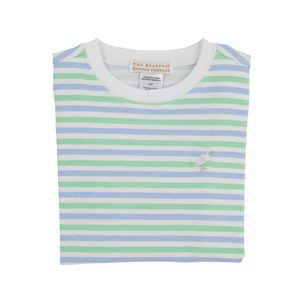 Carter Crewneck | Kennedy Cruise  Stripe with Multicolor Stork