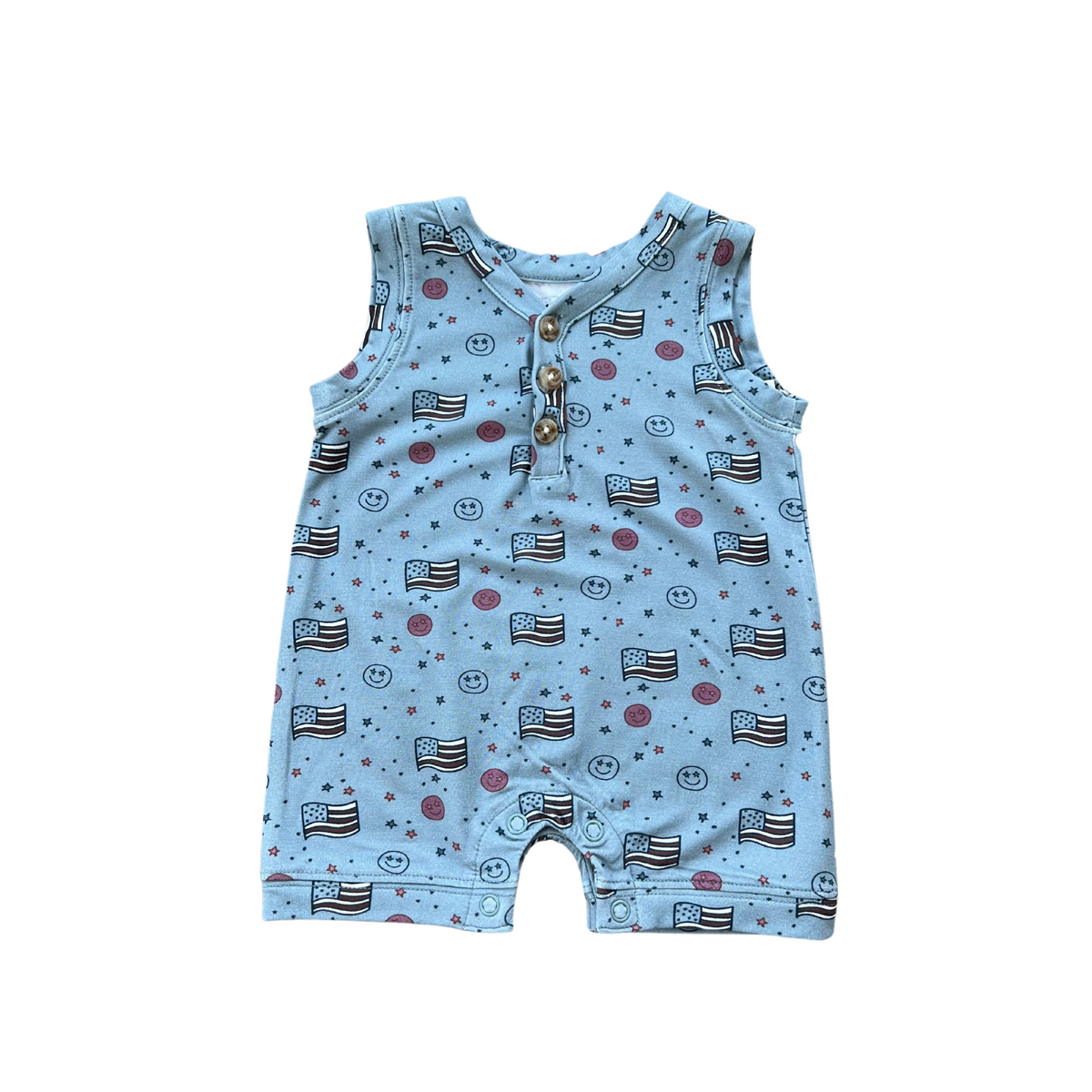 Boy's Sleeveless Romper | Retro America **FINAL SALE**