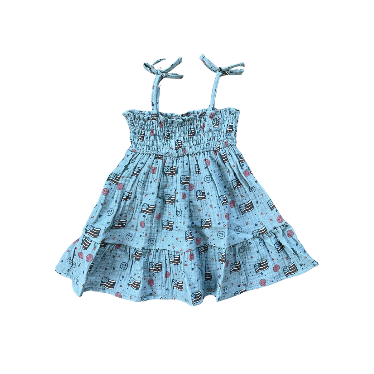 Girl's Tiered Mini Dress  | Retro America **FINAL SALE**