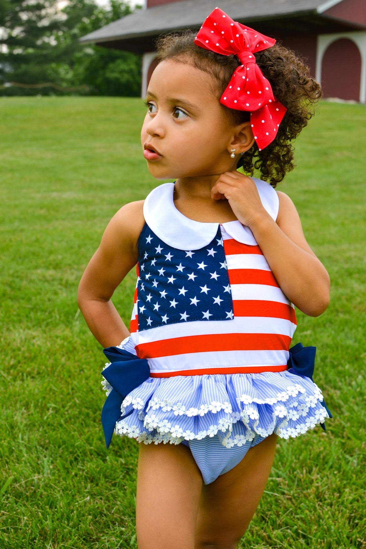Rosie One Piece Romper | Patriotic
