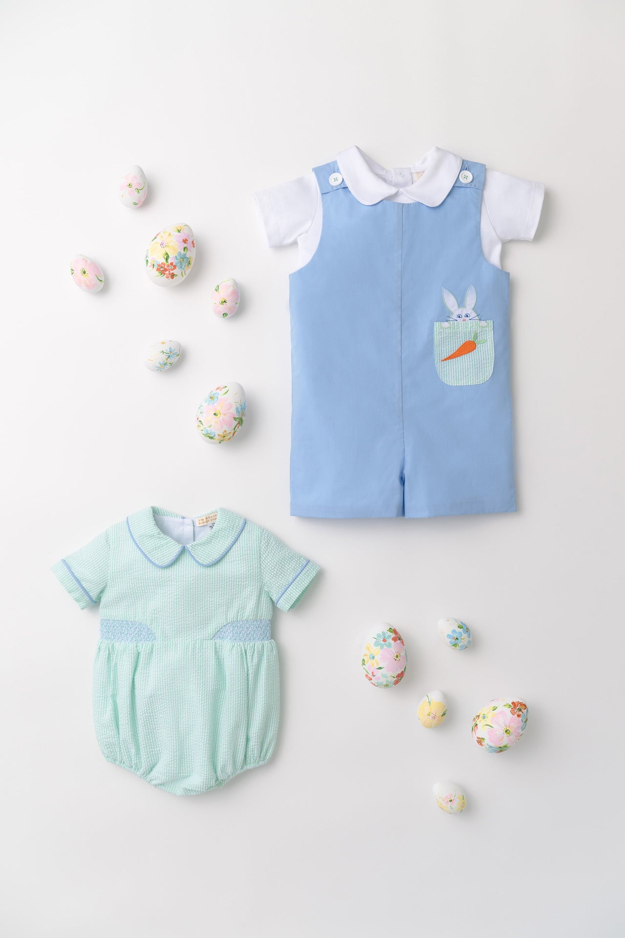 Brentley Bubble | Grace Bay Green Seersucker with Worth Avenue White and Beale Street Blue ** FINAL SALE **