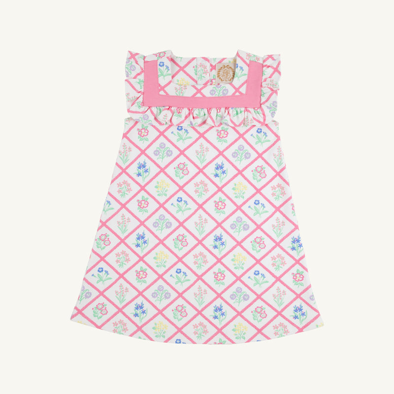 Darla Dress | French Country Floral with Hamptons Hot Pink **FINAL SALE**