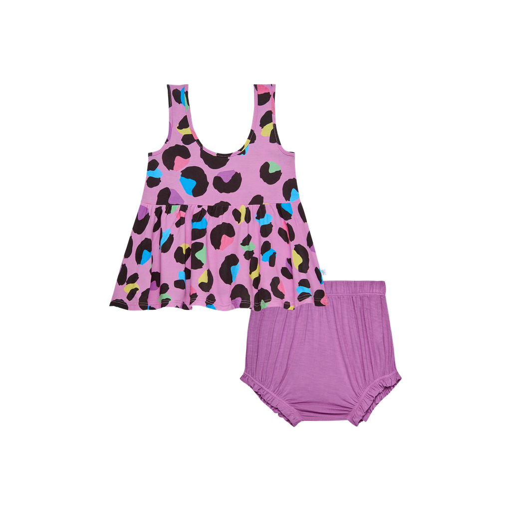 Tank Top Peplum & Bloomer Set | Electric Leopard **FINAL SALE**