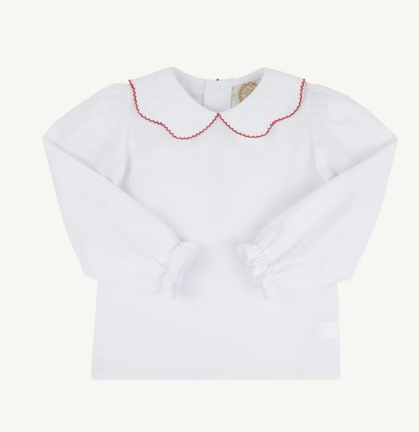 Emma's Top & Onesie | Worth Avenue White with Richmond Red