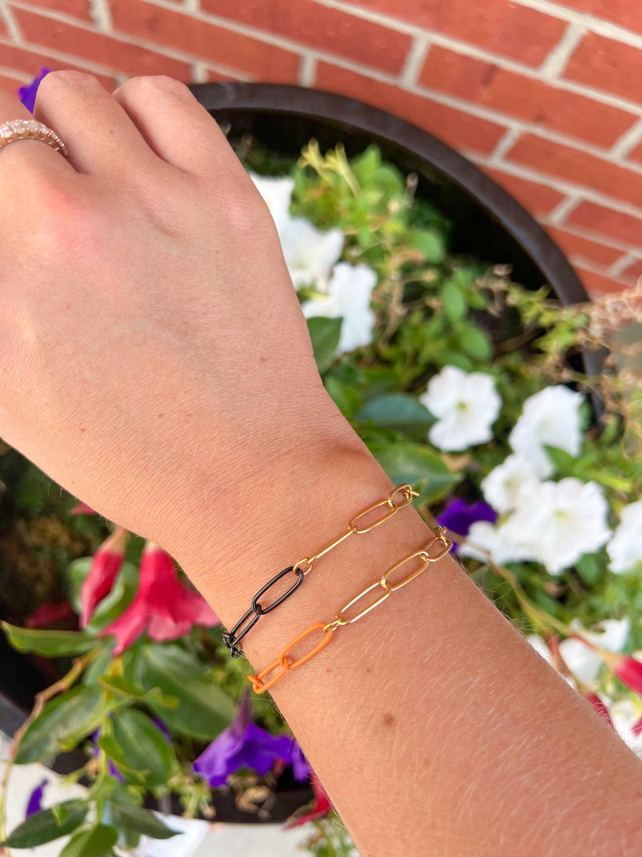 Half Gold Paperclip Bracelet