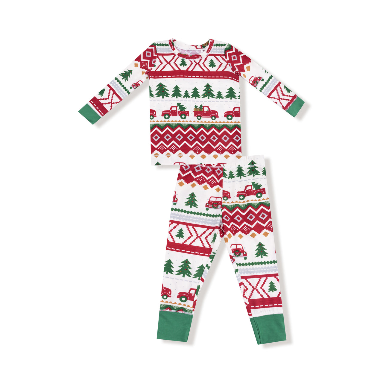 Long Sleeve Loungewear Set | Red Truck Fair Isle