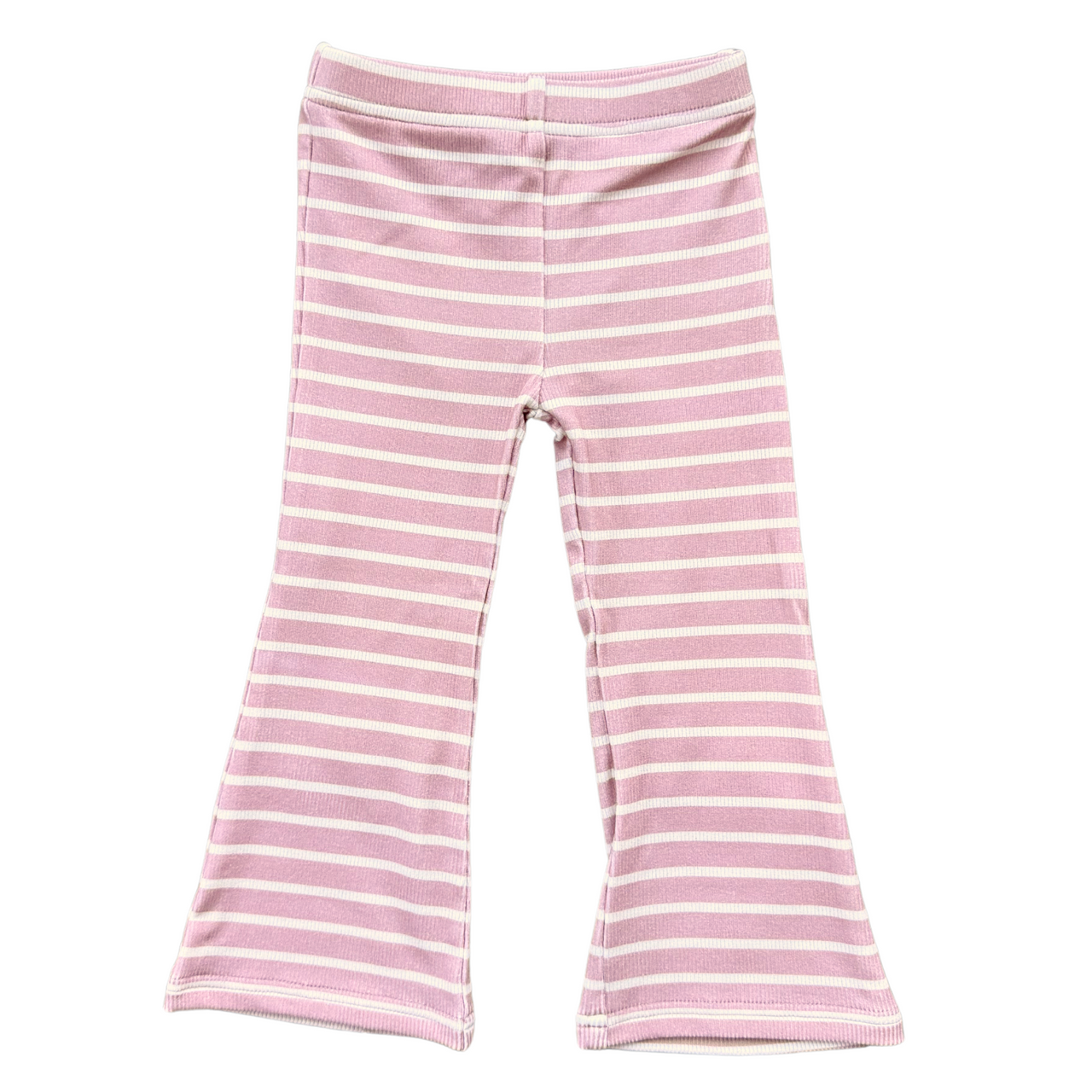 Flare Pants | Misty Rose Stripe
