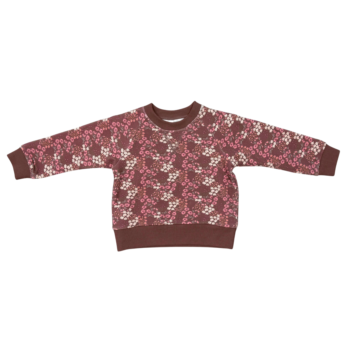 Girl's Fleece Sweatshirt | Cluster Garden Floral