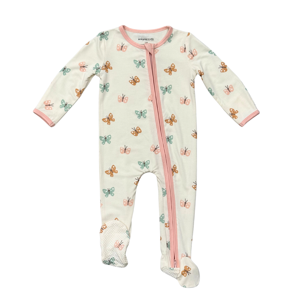 Footie Romper | Pastel Butterflies