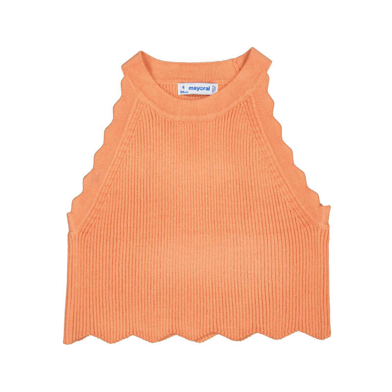 Girl's Peach Knit Top