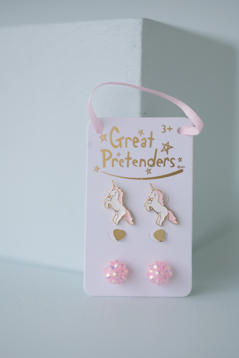 Boutique Unicorn Studded Earring Set