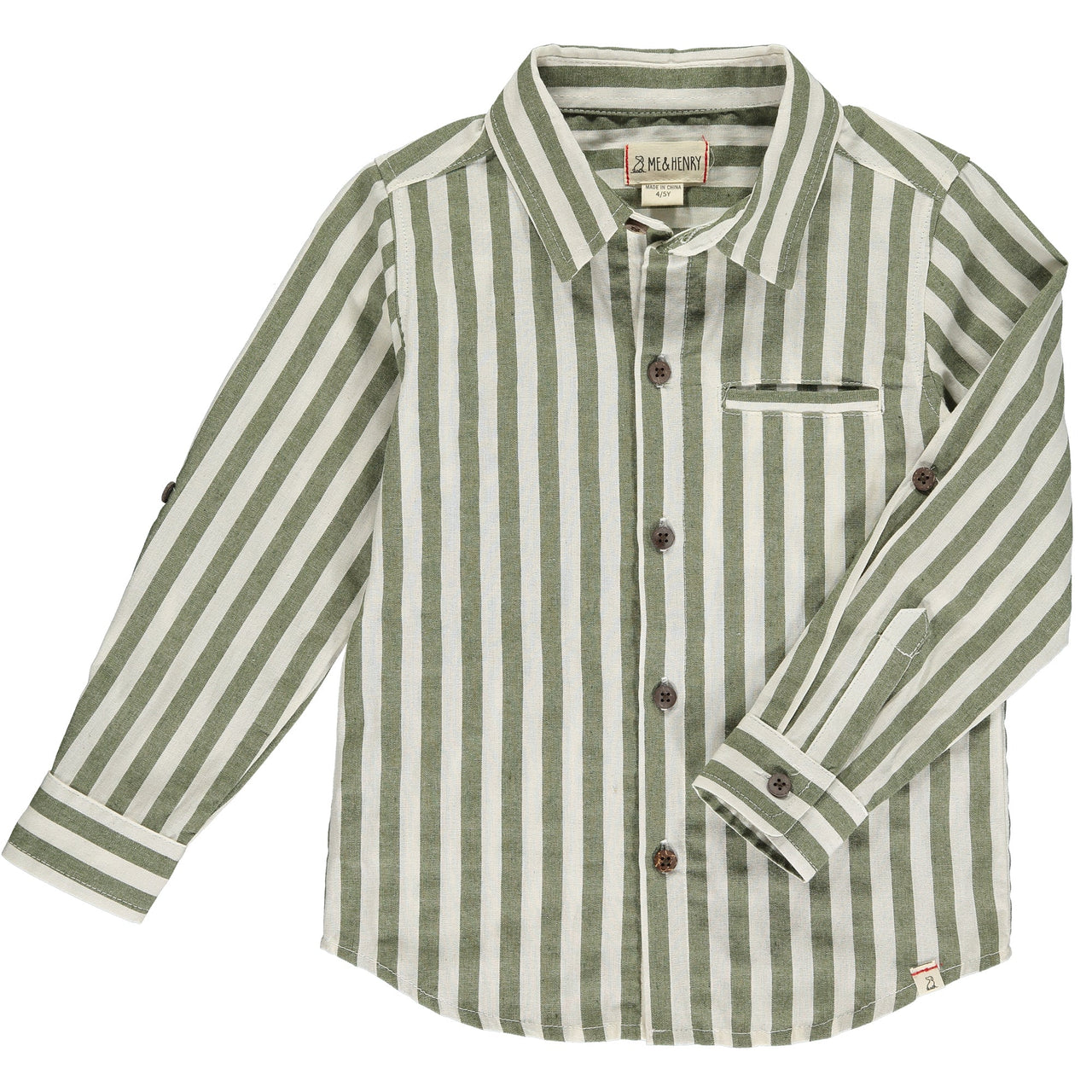 Atwood Woven Shirt | Green Stripe
