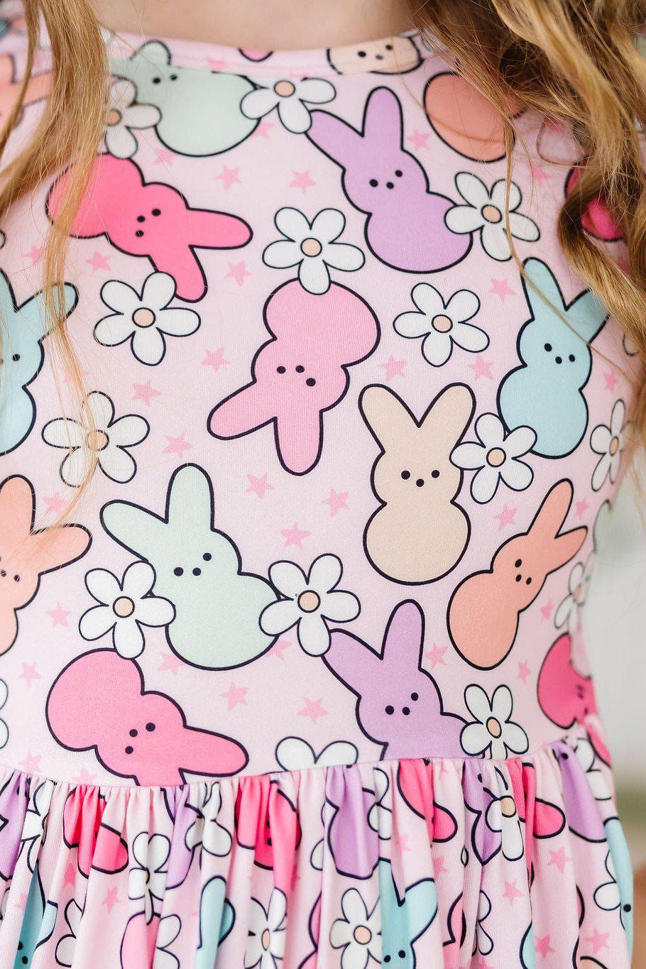 Hang'in with my Peeps 3/4 Sleeve Twirl Dress