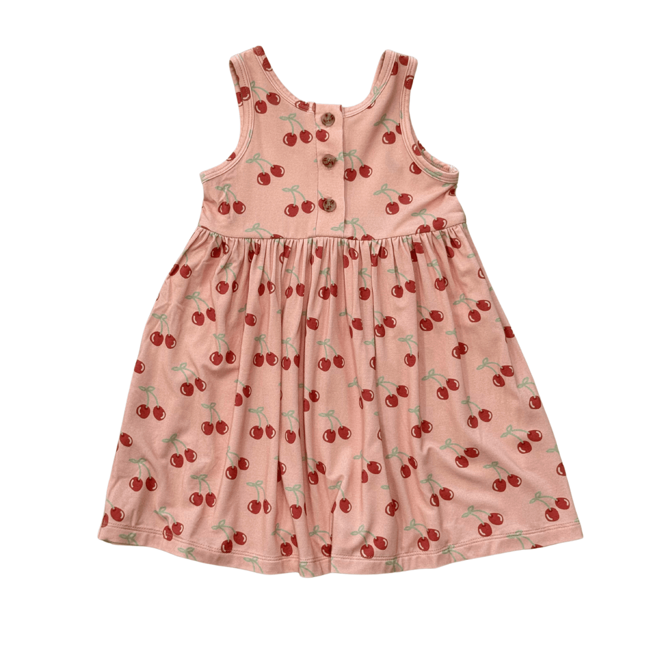 Girl's Henley Tank Dress | Cherries