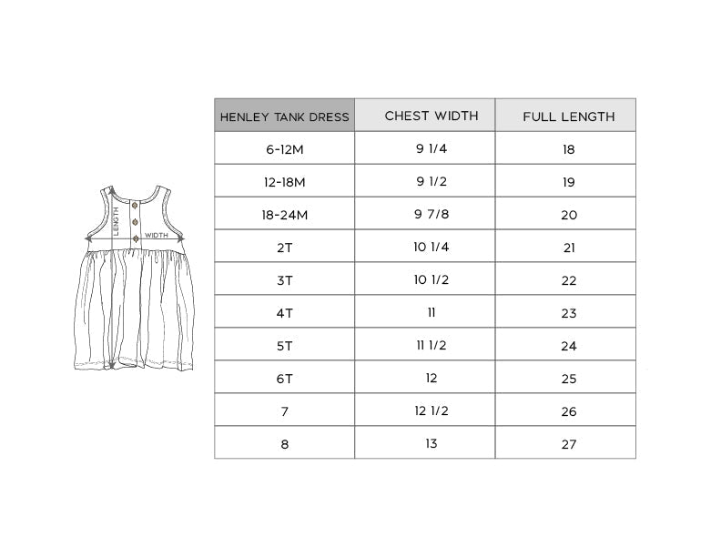 Girl's Henley Tank Dress | Cherries