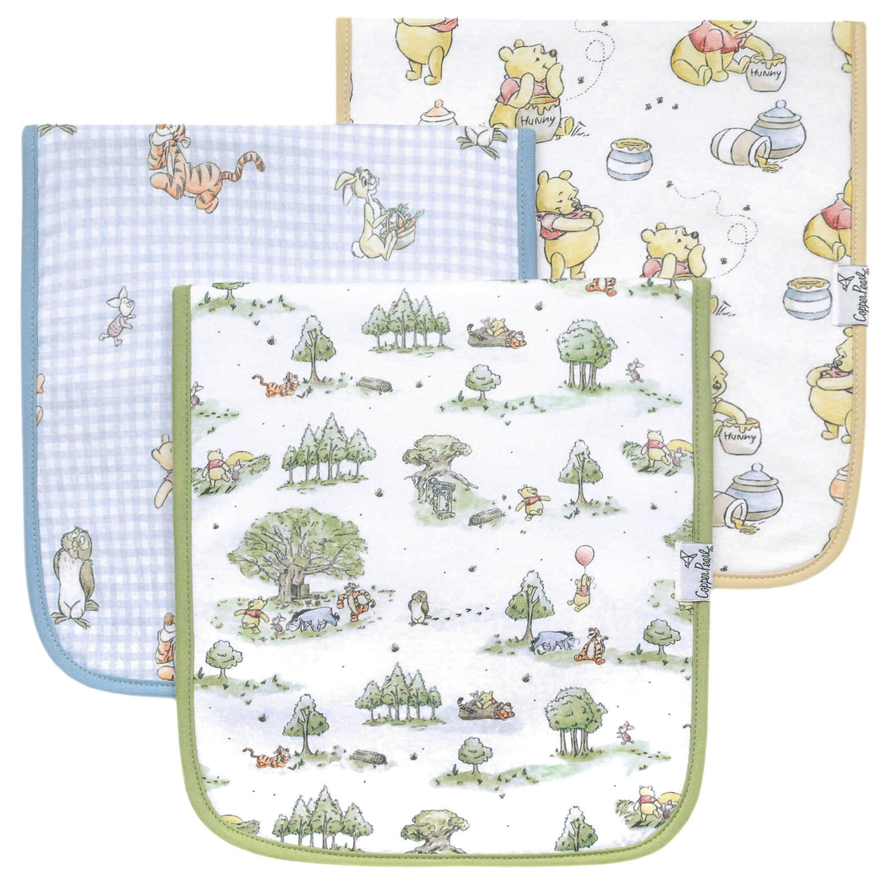 Hundred Acre Wood Premium Burp Cloths