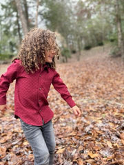 Atwood Woven Shirt | Burgundy Textured