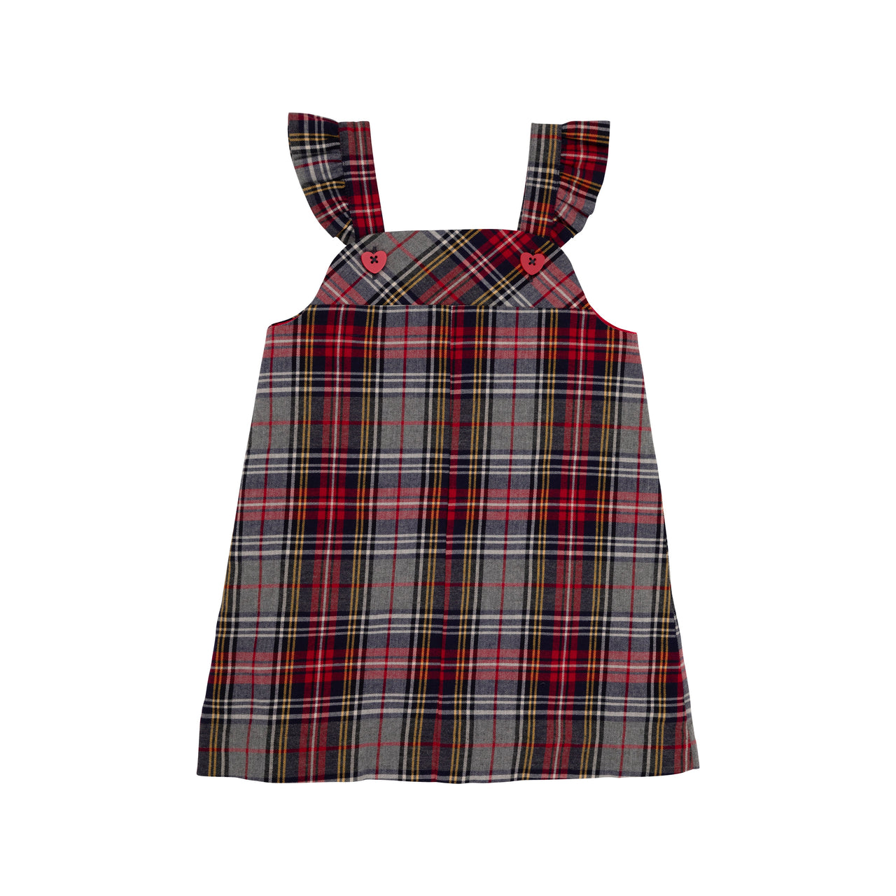Julia Jumper (Flannel) - Park Lane Plaid with Richmond Red Heart Buttons**FINAL SALE**