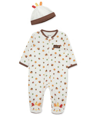 Turkey Zip Footie & Hat (NB-9M)
