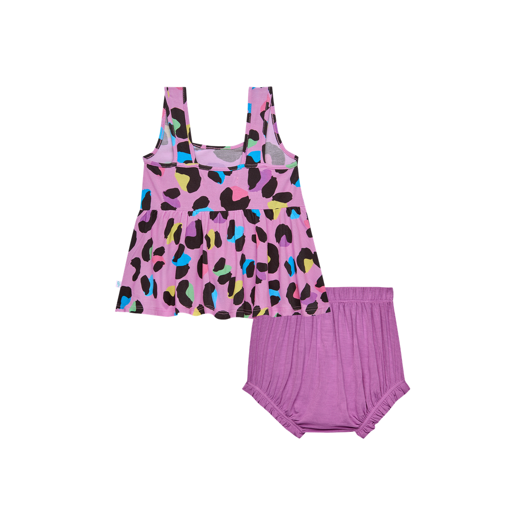 Tank Top Peplum & Bloomer Set | Electric Leopard **FINAL SALE**