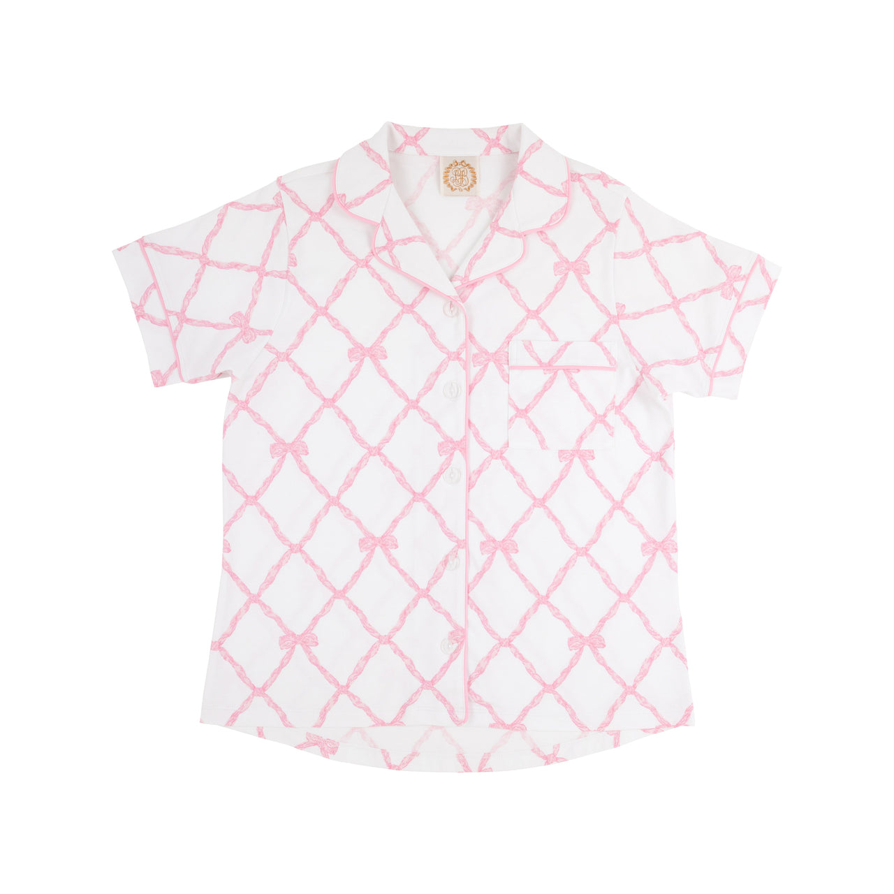 Let Me Lounge Short Sleeve Top | Belle Meade Bow ** FINAL SALE **