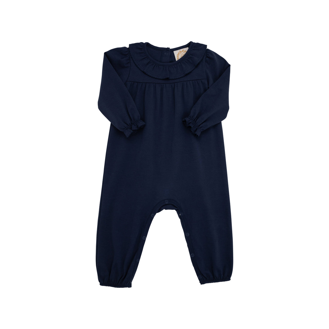 Long Sleeve Ramona Ruffle Romper Nantucket Navy