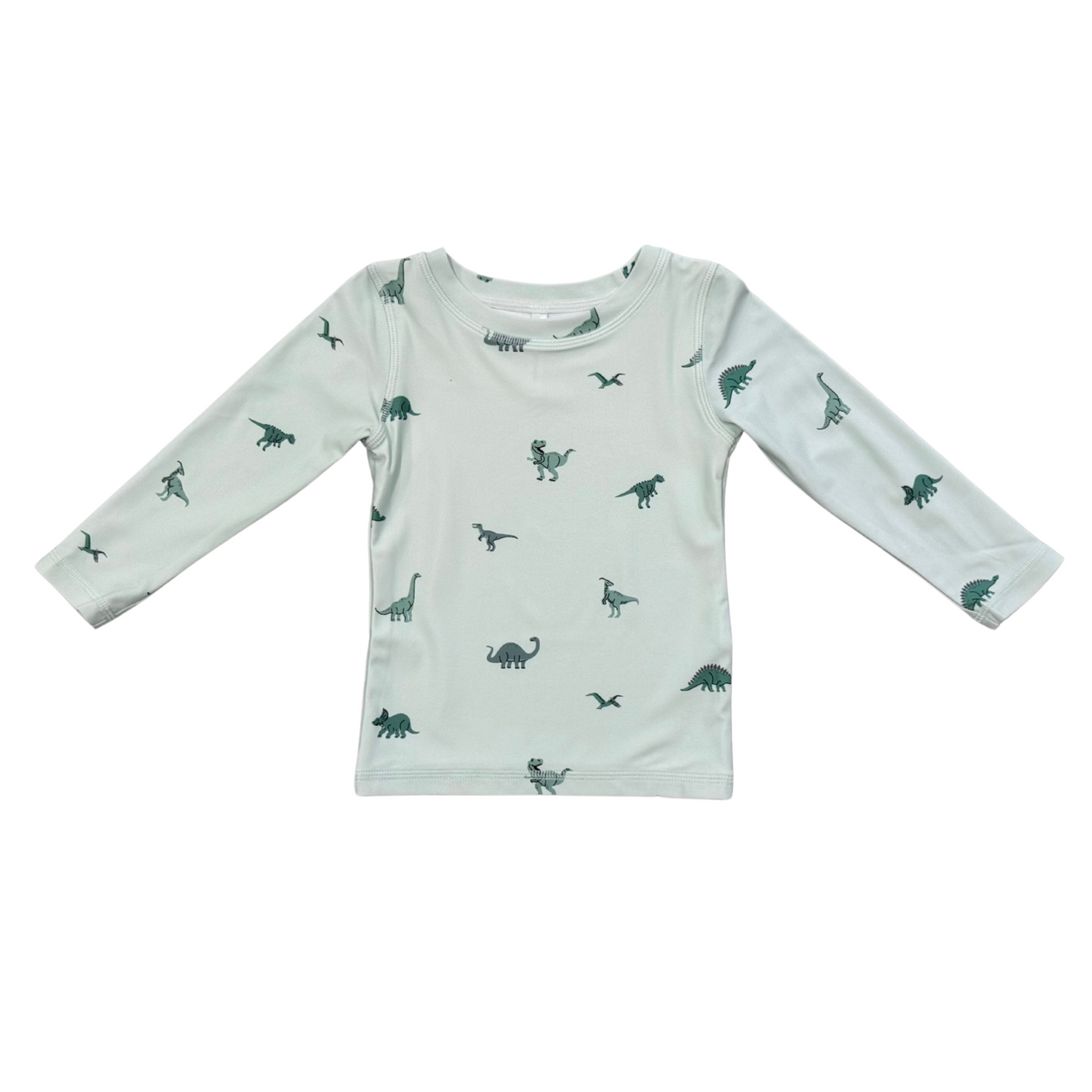 Boy's Long Sleeve Rash Guard Swim Shirt | Dinosaur