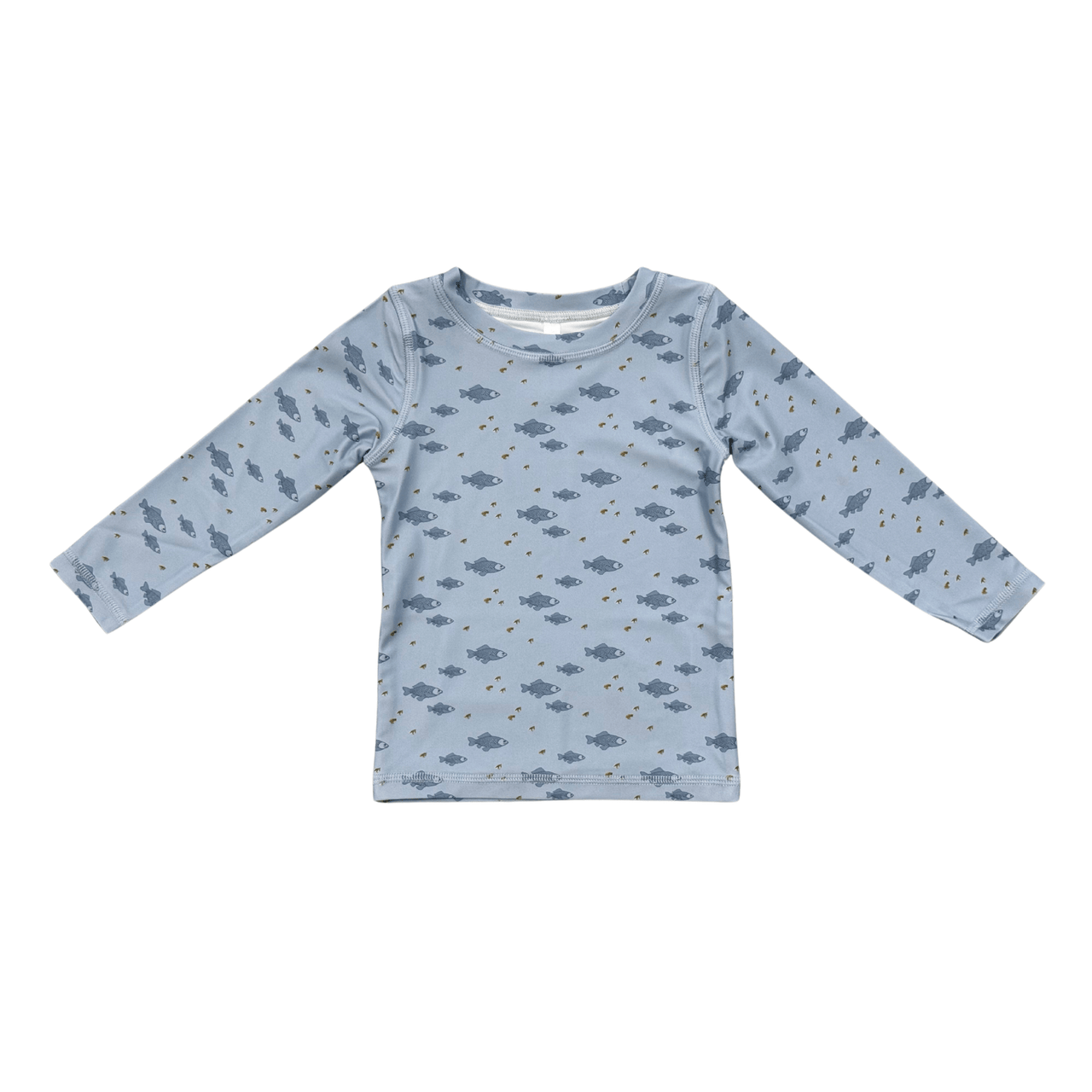 Boy's Long Sleeve Rash Guard Swim Shirt | Fish