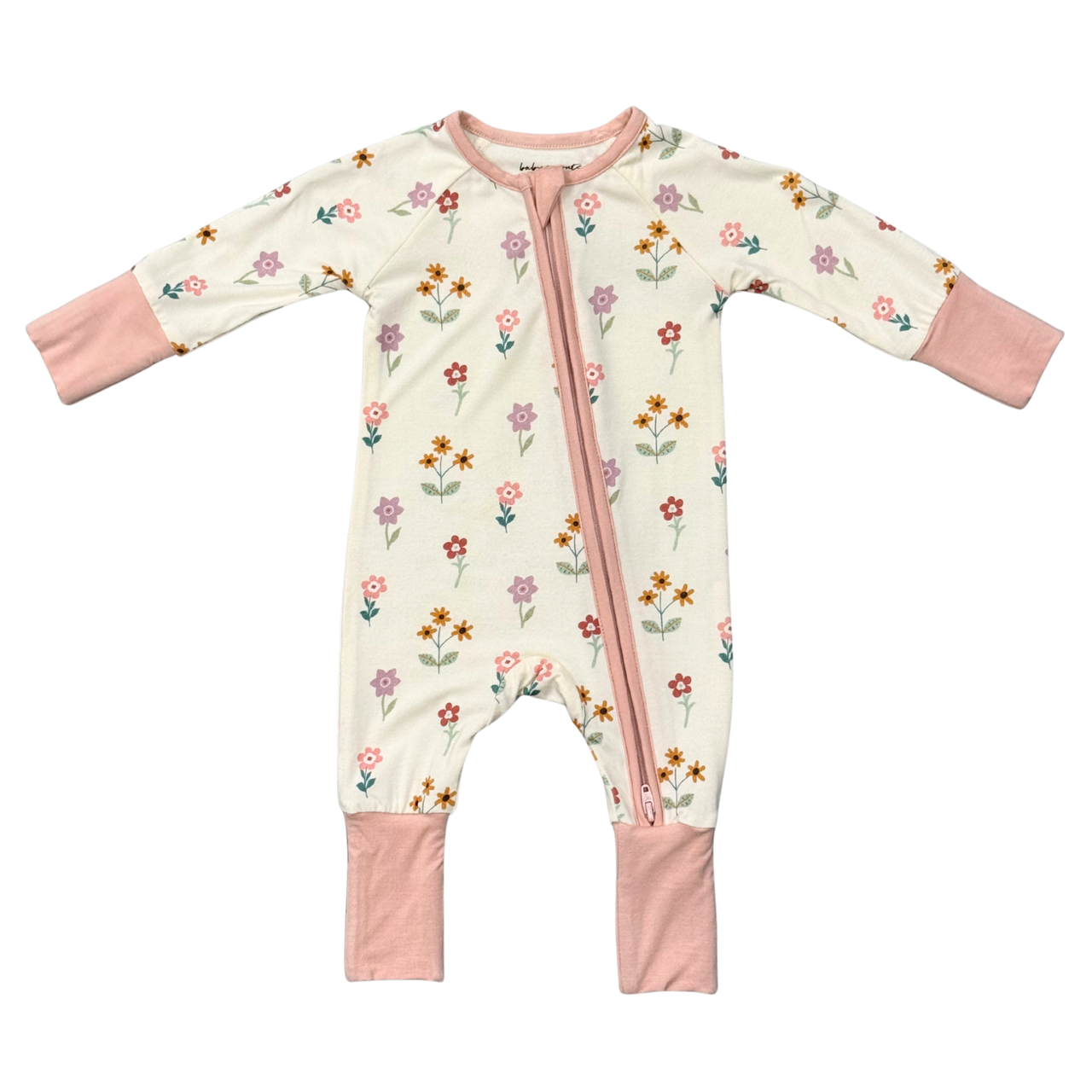 Long Sleeve Zip Romper | Meadow Bloom