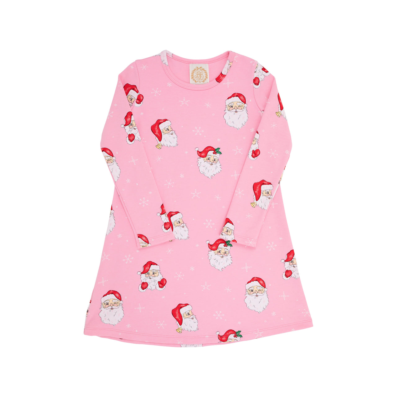 Long Sleeve Polly Play Dress Dear Santa (Hamptons Hot Pink)