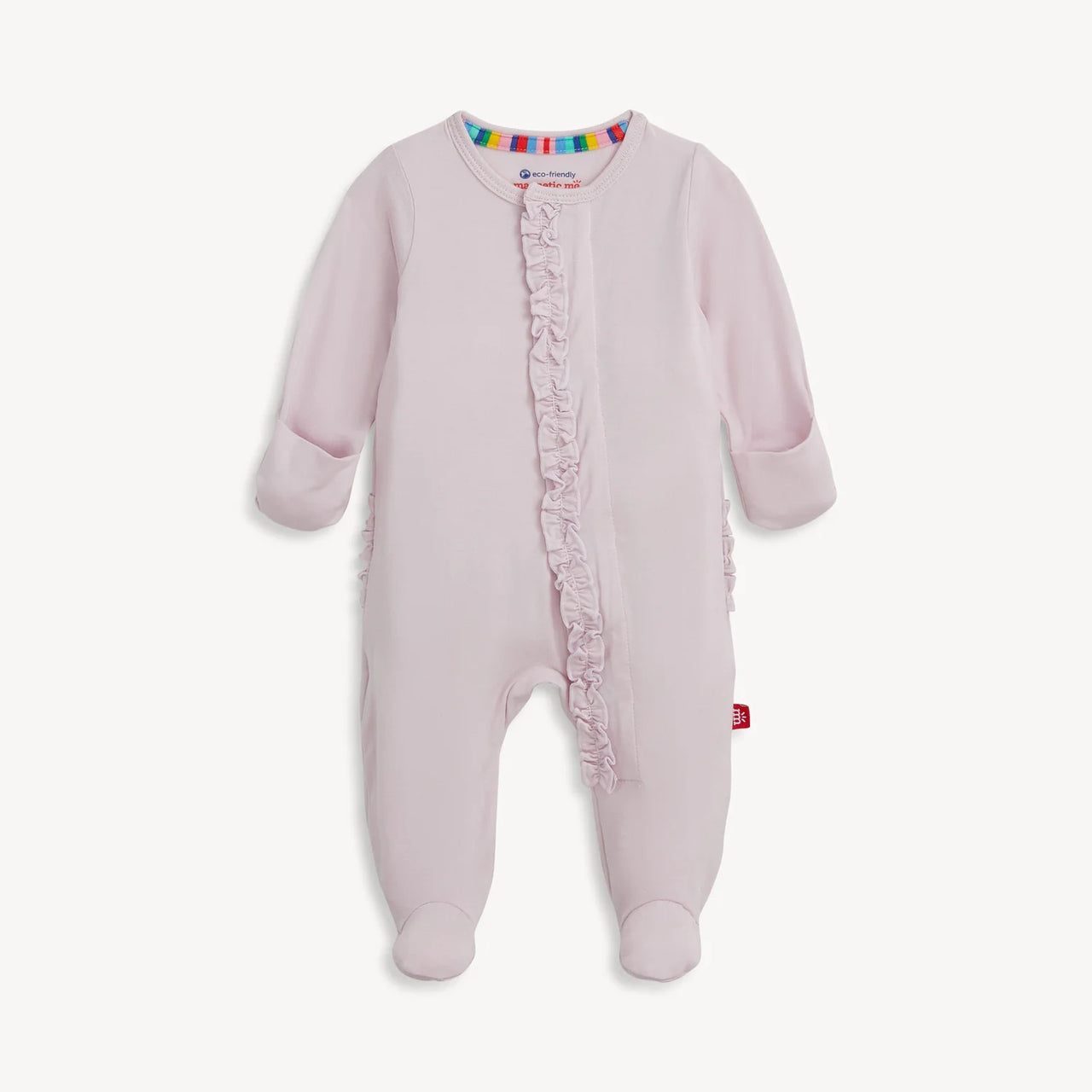 Grape Ice Modal Magnetic Footie with Ruffles