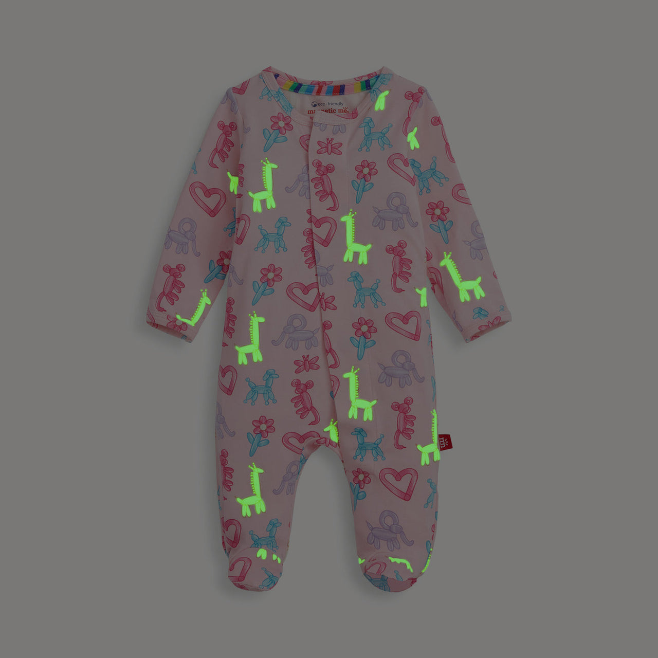 Magnetic Me Convertible Coverall | Pink Party Animals Glow in the Dark