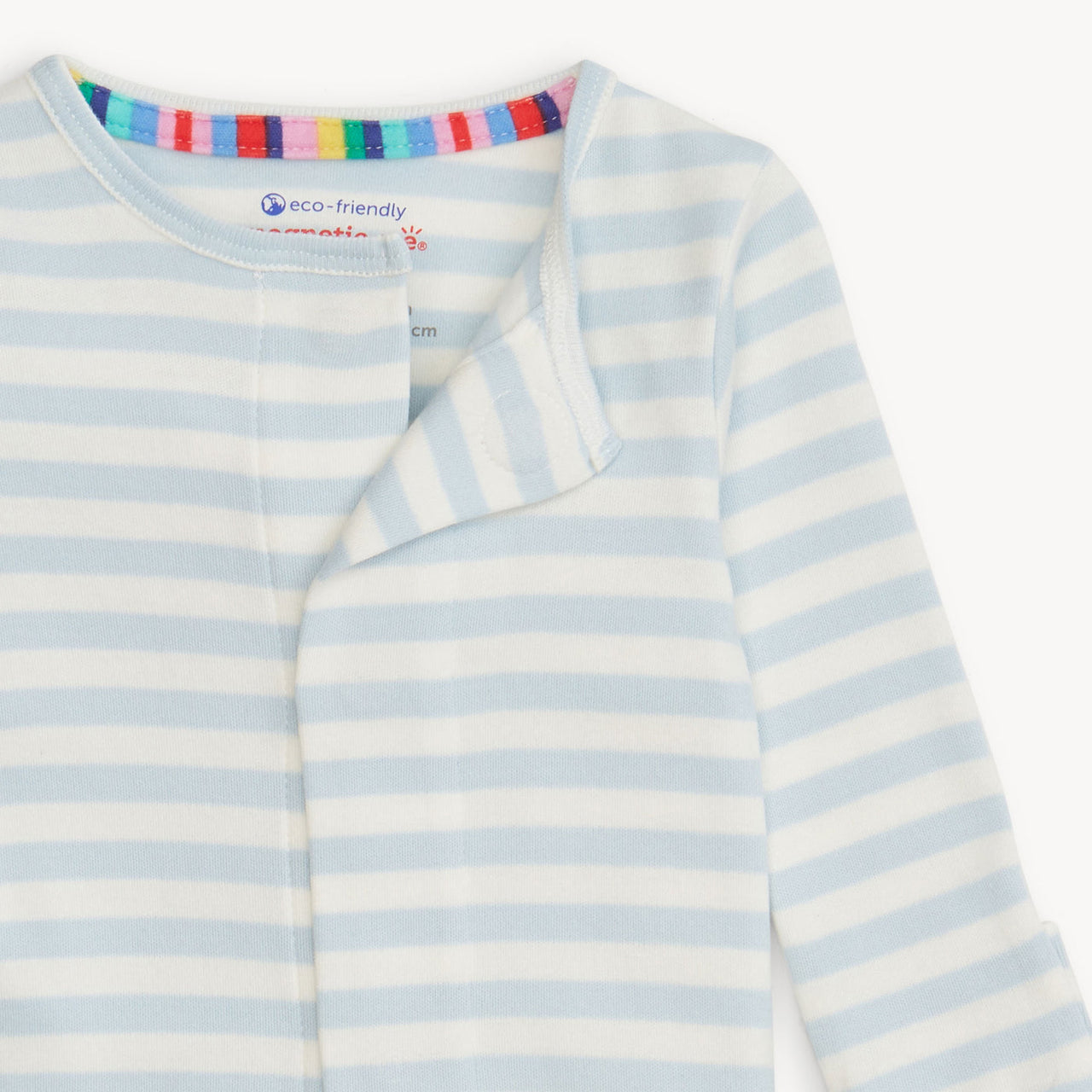 Magnetic Me Convertible Coverall | Blue Stripe Organic Cotton