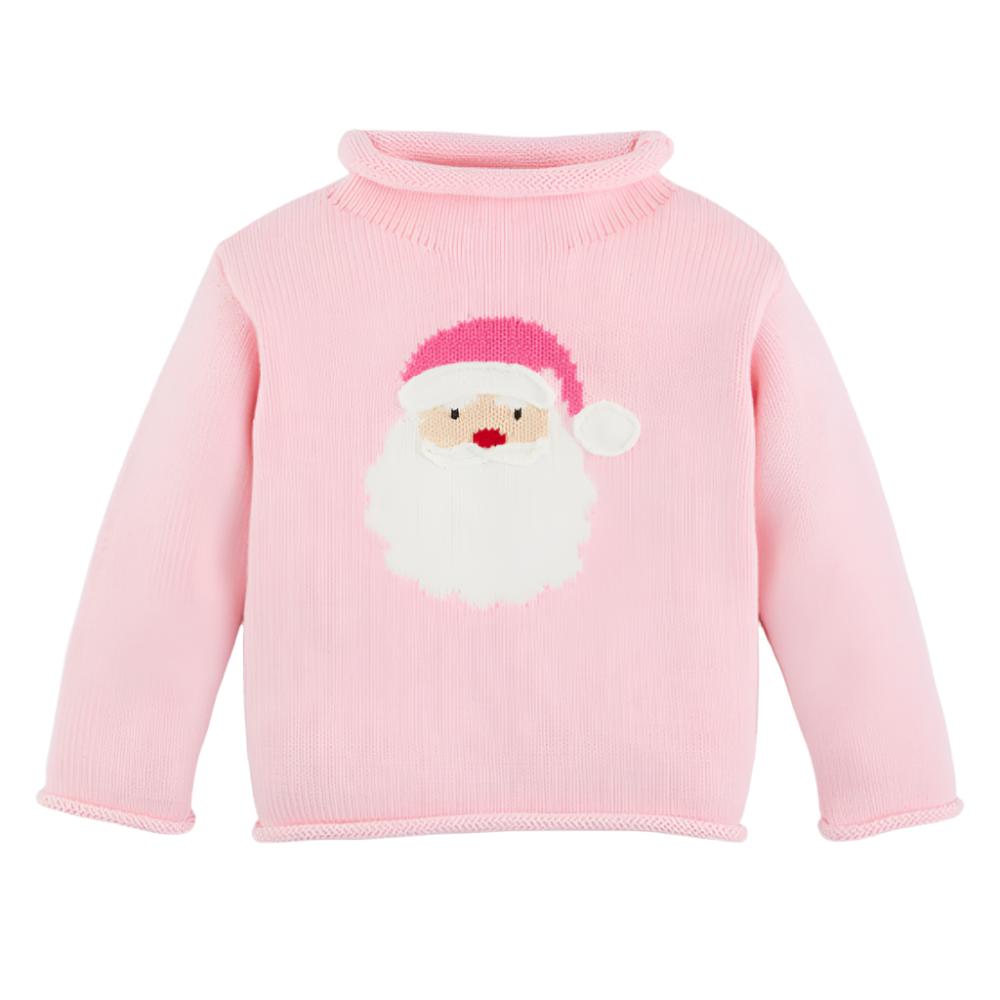 Santa Rollneck Sweater | Pink