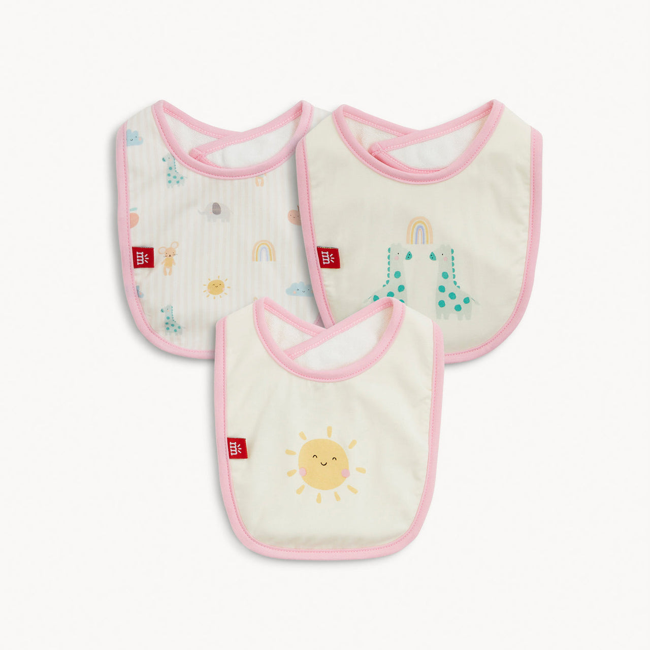 Magnetic Bib - 3 Pack | Lullaby Sky Pink
