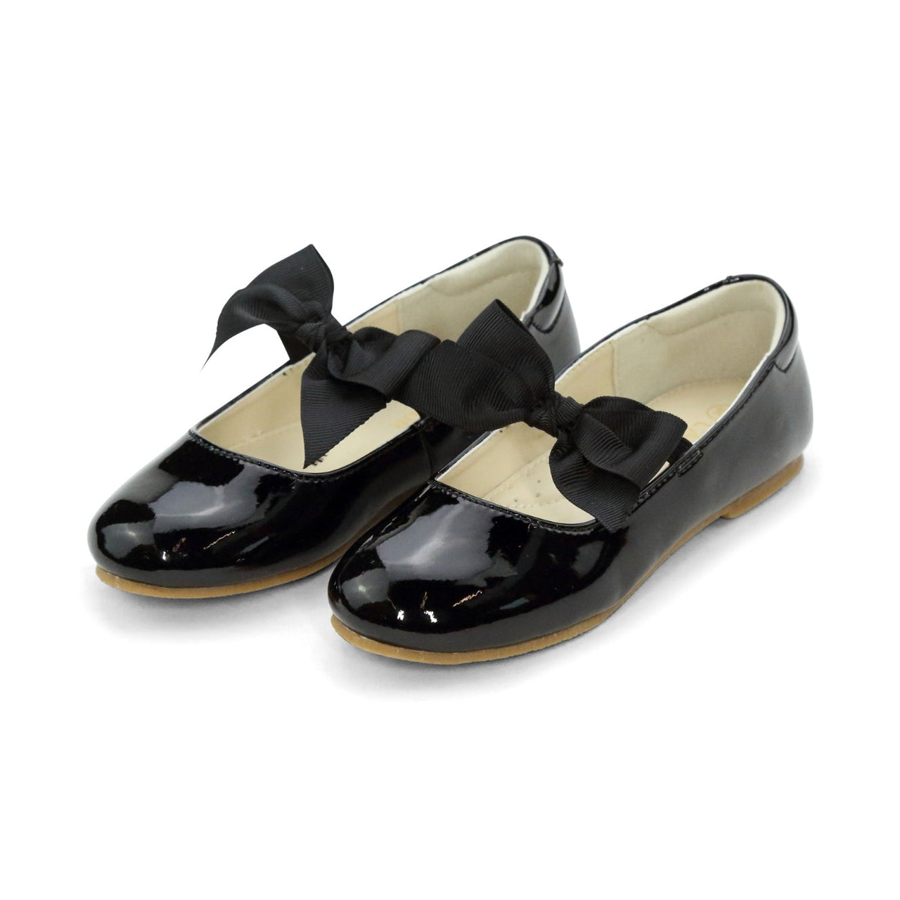 Amelia Bow Flat | Patent Black